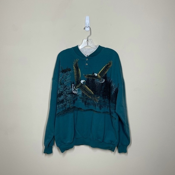 Art Unlimited Eagle Crewneck Vintage Doublesided - Picture 2 of 8